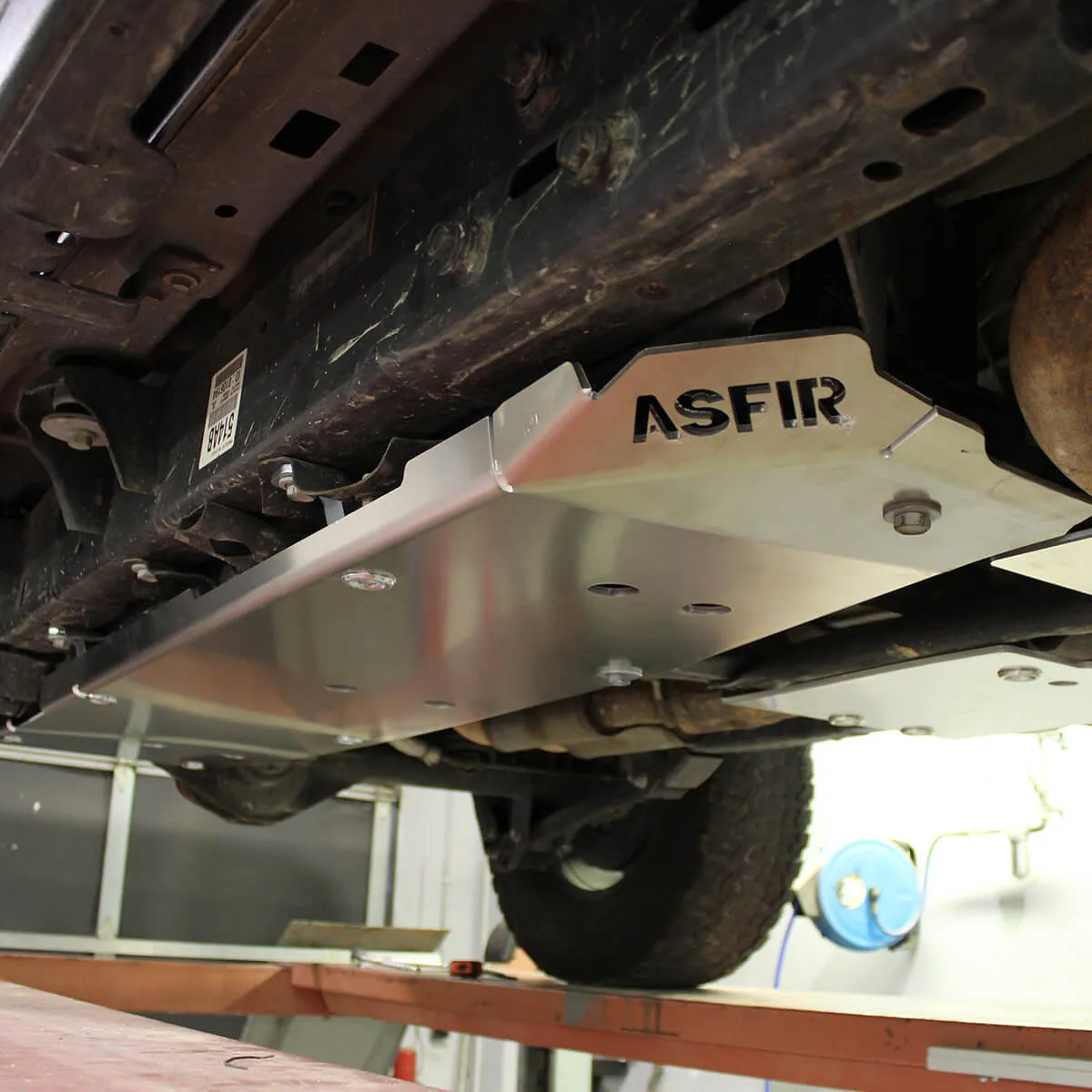 ASFIR fuel tank skid plate on a Jeep Wrangler JL